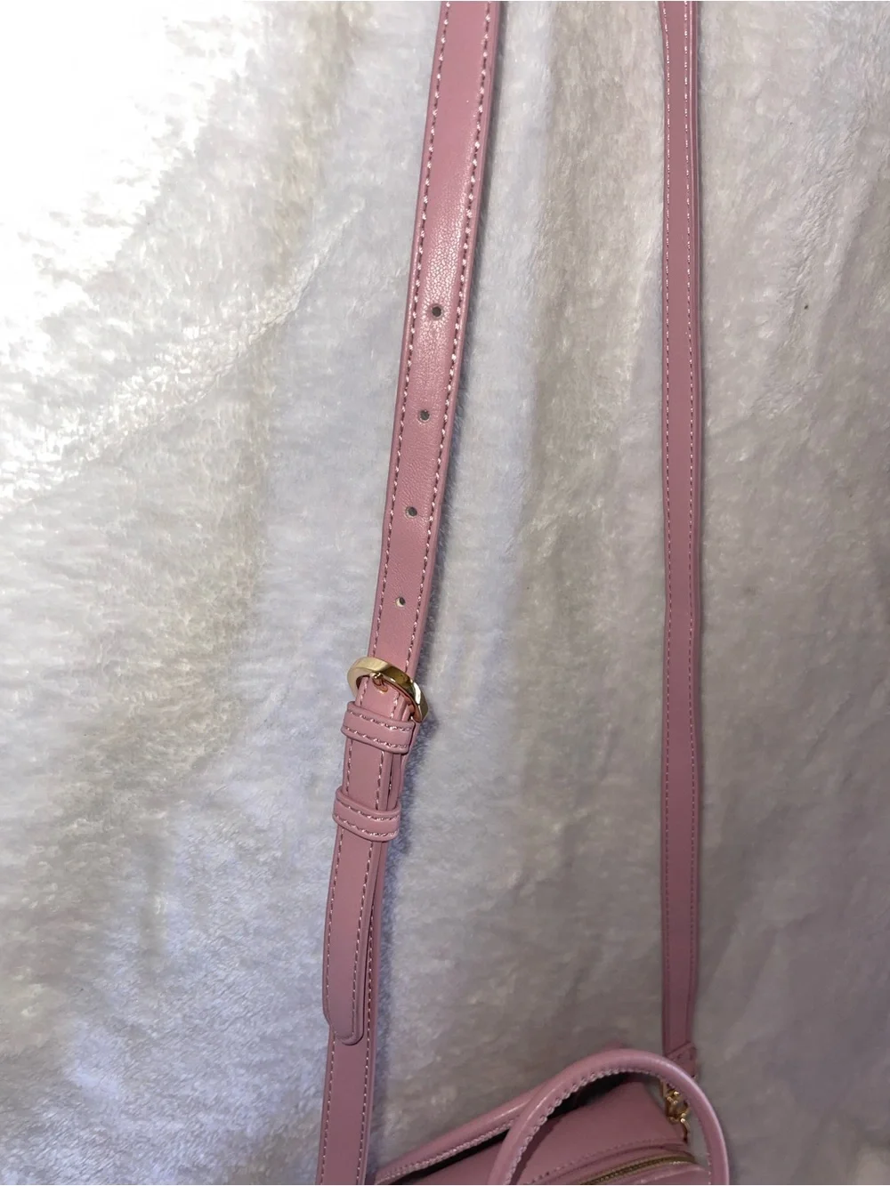 Ted Baker Blush Pink Leather Flower Hand or Shoulder Bag EUC